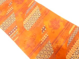 花古典柄模様織出し名古屋帯